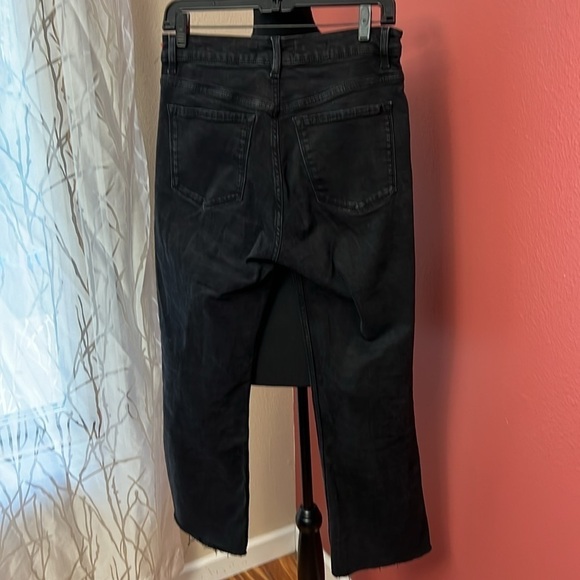 Mango MNG Sienna Hight Rise Raw Hem Straight Leg Jeans - Picture 6 of 8